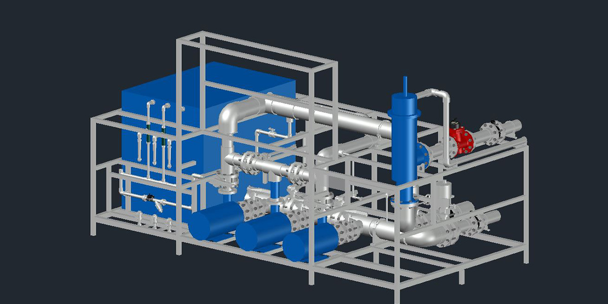 greenhouse 3D drawing of pump autoCAD