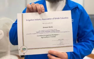 irrigation certificate