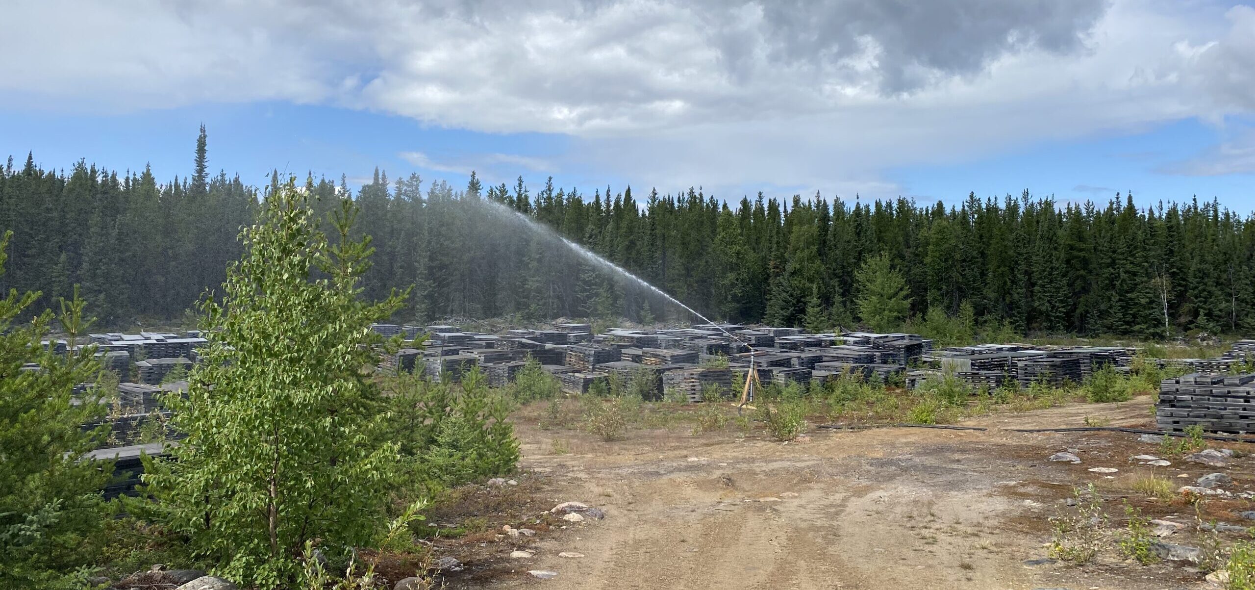 Fire suppression for a mine